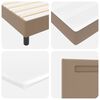 vidaXL Lit &agrave; ressorts avec matelas Cappuccino 120 x 200 cm Simili cuir