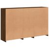vidaXL Buffet avec lumi&egrave;res LED ch&ecirc;ne marron 162x37x100 cm