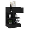 vidaXL Table de chevet Noir 40x35x65 cm Bois d&rsquo;ing&eacute;nierie