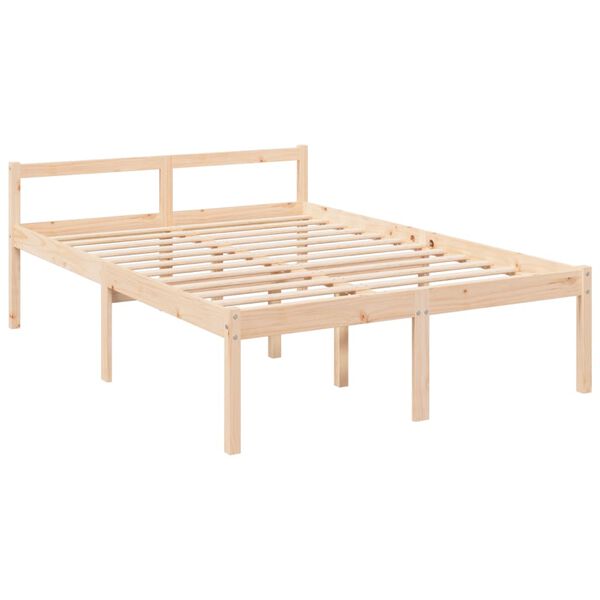 vidaXL Lit pour personne &acirc;g&eacute;e sans matelas 140x190 cm bois pin massif