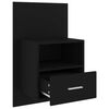 vidaXL Table de chevet murale Noir