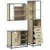 vidaXL Ensemble de meubles de salle de bain 3 pcs ch&ecirc;ne sonoma