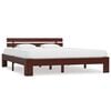 vidaXL Cadre de lit sans matelas marron fonc&eacute; pin massif 160x200 cm