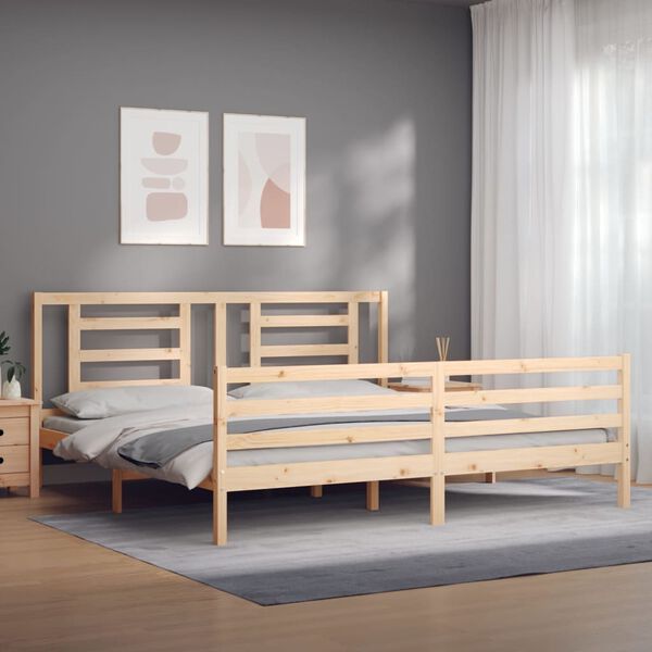 vidaXL Cadre de lit sans matelas 200x200 cm bois massif