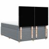 vidaXL Sommier &agrave; lattes de lit avec matelas Gris clair 140x190cm Tissu