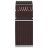 vidaXL Porte-b&ucirc;ches marron 80x45x120 cm acier galvanis&eacute;