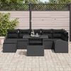 vidaXL Ensemble de canapé de jardin avec coussin 8 pcs Noir