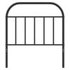 vidaXL T&ecirc;te de lit de remplacement m&eacute;tal noir 90 cm