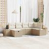 vidaXL Ensemble de canapé de jardin 6 pcs Beige 55 x 62 x 69 cm