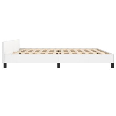 vidaXL Cadre de lit avec tête de lit sans matelas blanc 200x200 cm