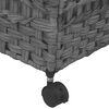 vidaXL Panier &agrave; linge avec roulettes gris 66x35x60 cm r&eacute;sine tress&eacute;e