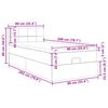vidaXL Cadre de lit ottoman avec matelas rose 90x200 cm velours
