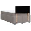 vidaXL Sommier à lattes de lit avec matelas Taupe 120x200 cm Tissu