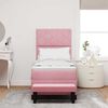 vidaXL Lit &agrave; ressorts avec matelas Rose 80 x 200 cm Velours