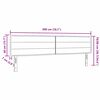 vidaXL T&ecirc;te de lit Noir 200 cm tissu