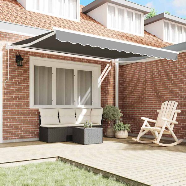 vidaXL Cadre de store r&eacute;tractable Blanc 300 x 250 cm Aluminium