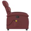 vidaXL Fauteuil de massage inclinable Rouge bordeaux Similicuir