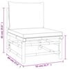 vidaXL Salon de jardin 3 pcs avec coussins taupe bambou