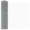 vidaXL Cl&ocirc;ture avec poteau Argent&eacute; 0,8 x 25 m Acier