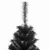 vidaXL Sapin de Noël avec 150 LED avec support Noir 150 cm PVC
