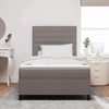 vidaXL Lit &agrave; ressorts avec matelas Taupe 120 x 190 cm tissu