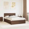 vidaXL Cadre de lit Ch&ecirc;ne brun 150 x 200 cm Bois d&rsquo;ing&eacute;nierie