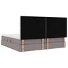 vidaXL Lit avec rangement et matelas Taupe 200 x 200 cm Polyester