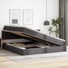 vidaXL Lit avec rangement et matelas Gris 200 x 200 cm Simili cuir