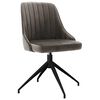 vidaXL Chaises &agrave; manger lot de 4 Gris fonc&eacute; Velours