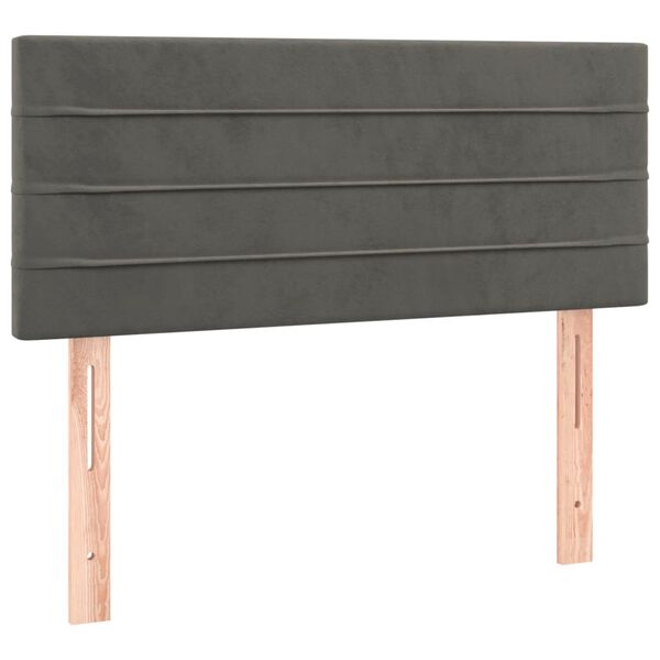vidaXL Tête de lit Gris foncé 90x5x78/88 cm Velours