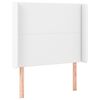 vidaXL T&ecirc;te de lit avec oreilles Blanc 83x16x118/128 cm Similicuir