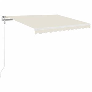 vidaXL Auvent manuel r&eacute;tractable 350x250 cm Cr&egrave;me