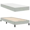 vidaXL Lit &agrave; ressorts avec matelas Gris clair 100 x 200 cm tissu