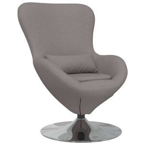 vidaXL Fauteuil &oelig;uf Taupe tissu