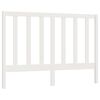 vidaXL T&ecirc;te de lit Blanc 126x4x100 cm Bois massif de pin