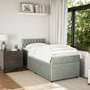 vidaXL Sommier &agrave; lattes de lit et matelas Gris clair 90x200 cm Velours