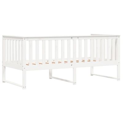 vidaXL Lit de jour sans matelas blanc 90x200 cm bois de pin massif