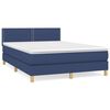 vidaXL Sommier &agrave; lattes de lit avec matelas Bleu 140x190 cm Tissu