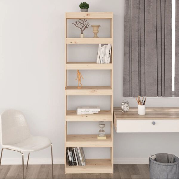 vidaXL Biblioth&egrave;que/S&eacute;parateur de pi&egrave;ce 60x30x199,5 cm pin massif