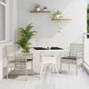 vidaXL Ensemble de salle &agrave; manger pour jardin 3 pcs Gris clair