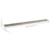 vidaXL &Eacute;tag&egrave;res murales 4 pcs Gris b&eacute;ton 115x9x3 cm