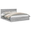 vidaXL Cadre de lit Gris Sonoma 200 x 200 cm Bois Ing&eacute;nierie