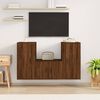 vidaXL Ensemble de meubles TV 3 pcs Ch&ecirc;ne marron Bois d'ing&eacute;nierie