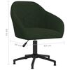 vidaXL Chaise pivotante de salle &agrave; manger Vert fonc&eacute; Velours