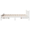 vidaXL Cadre de lit sans matelas blanc 135x190 cm bois de pin massif