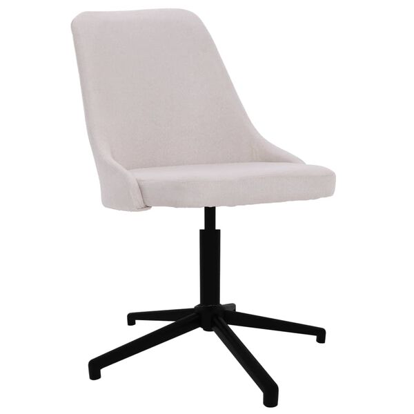 vidaXL Chaises pivotantes &agrave; manger lot de 6 cr&egrave;me tissu