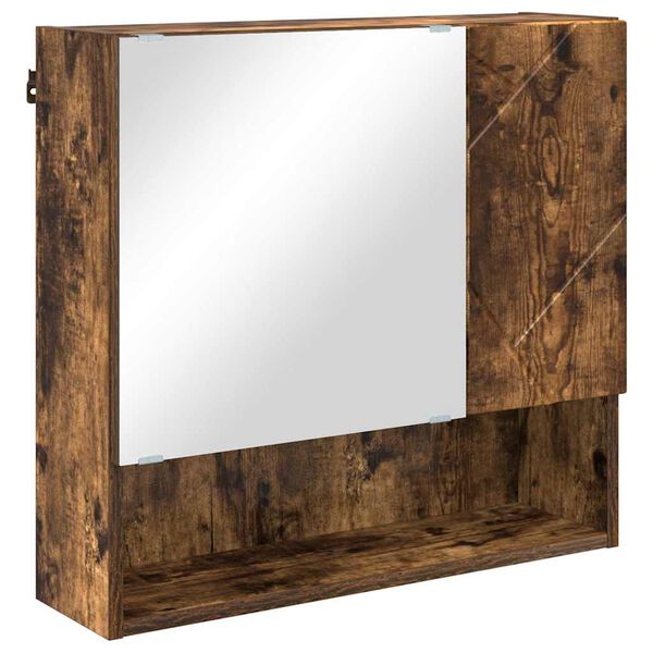 vidaXL Armoire Miroir Ch&ecirc;ne fum&eacute; 59 x 17 x 55 cm Bois d'ing&eacute;nierie