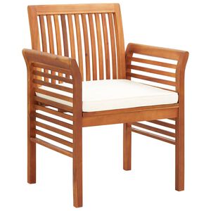 vidaXL Chaise de jardin avec coussin Bois d'acacia massif