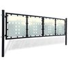 vidaXL Portail de cl&ocirc;ture noir &agrave; une porte 300x100 cm