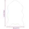 vidaXL Tapis en Fourrure Synth&eacute;tique de Lapin Olite Gris 80 x 120 cm